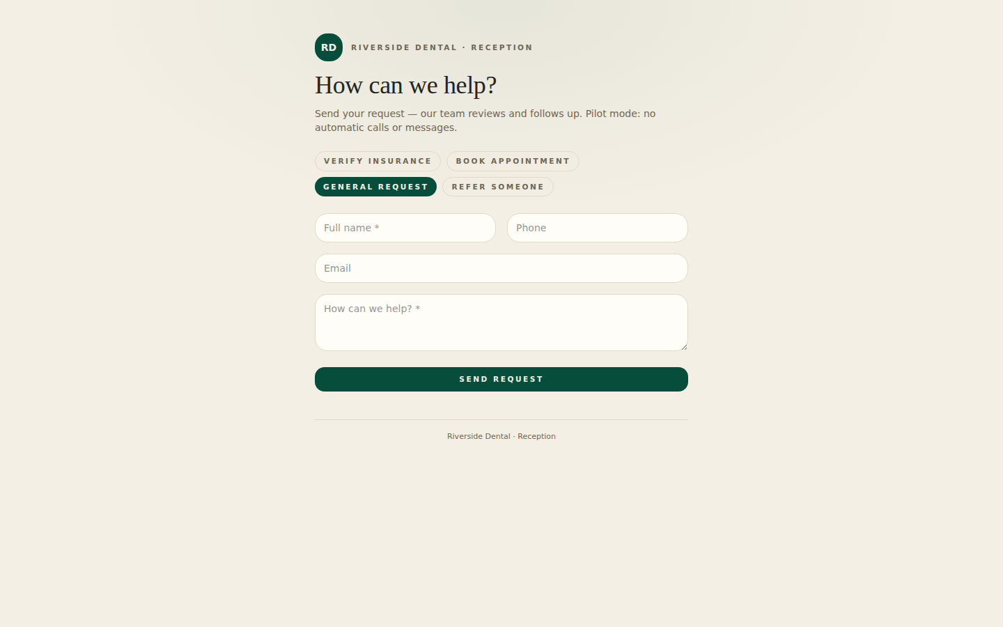 A branded portal your customers can book through.